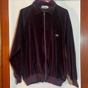 VINTAGE IZOD LACOSTE Velour Zipper  jacket
